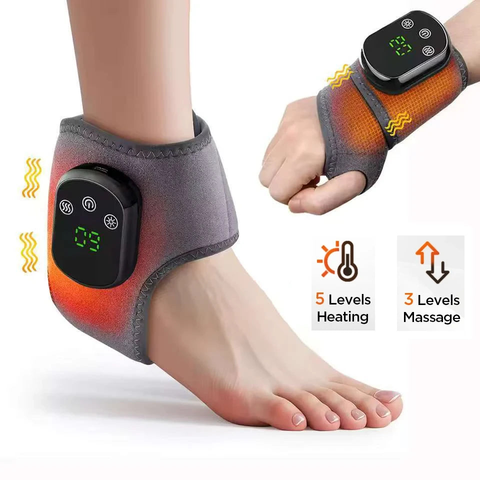 Rechargeable Heated Vibration Wrist and Ankle Wrap